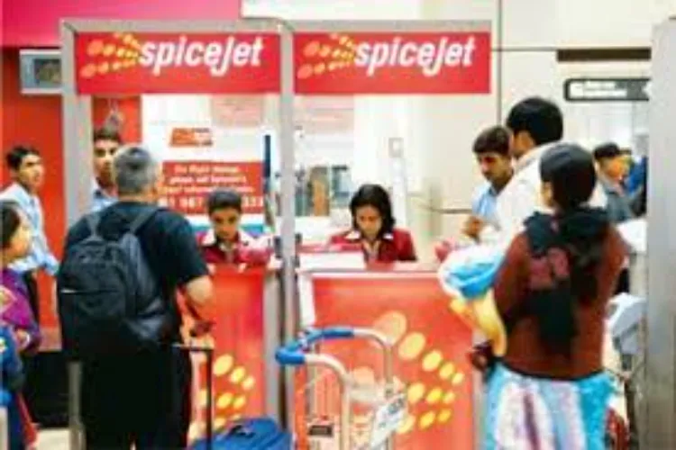 SpiceJet counter at an airport