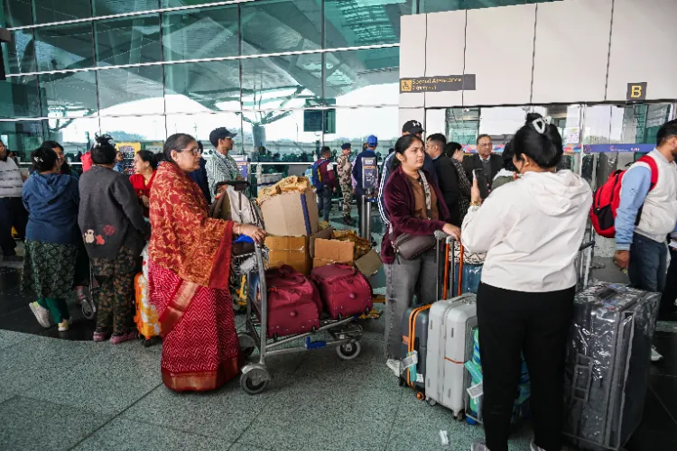 Chaos at Delhi airport
