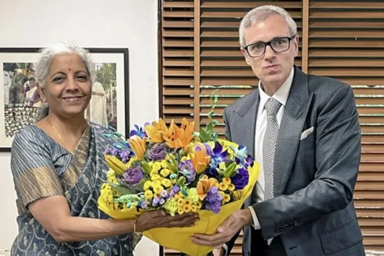 Union Finance Minister Nirmala Sitharaman and Jammu and Kashmir Chief Minister Omar Abdullah 