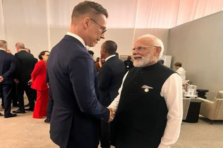 Prime Minister Narendra Modi and Finland President Alexander Stubb