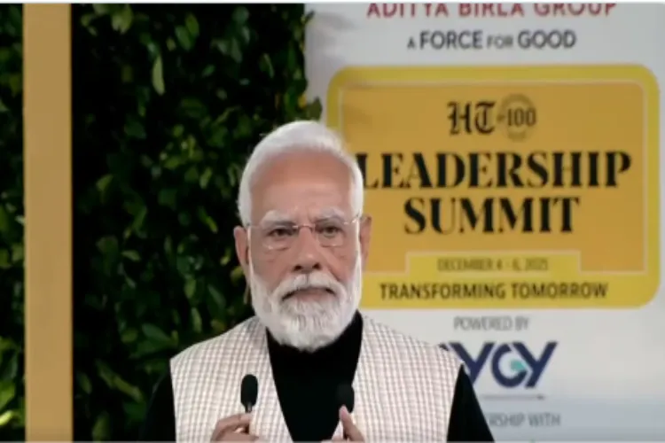 Prime Minister Narendra Modi speaking at Hindustan Times Leadership Summit