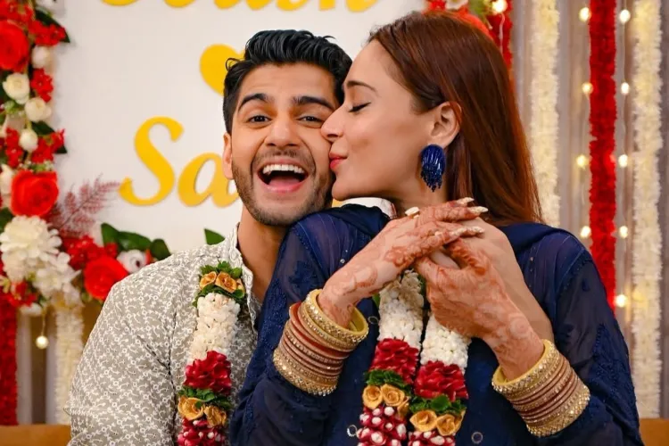 Newly-weds Krish Pathak,  and Saaraa Khan