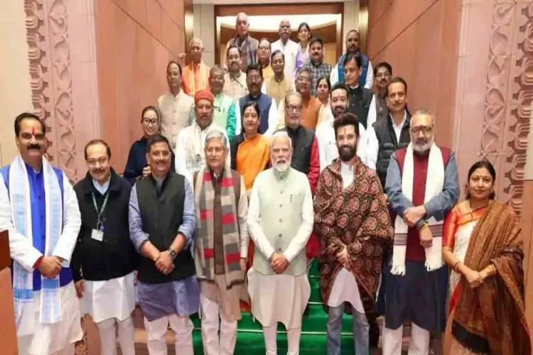 Prime Minister Narendra Modi  with NDA MPs