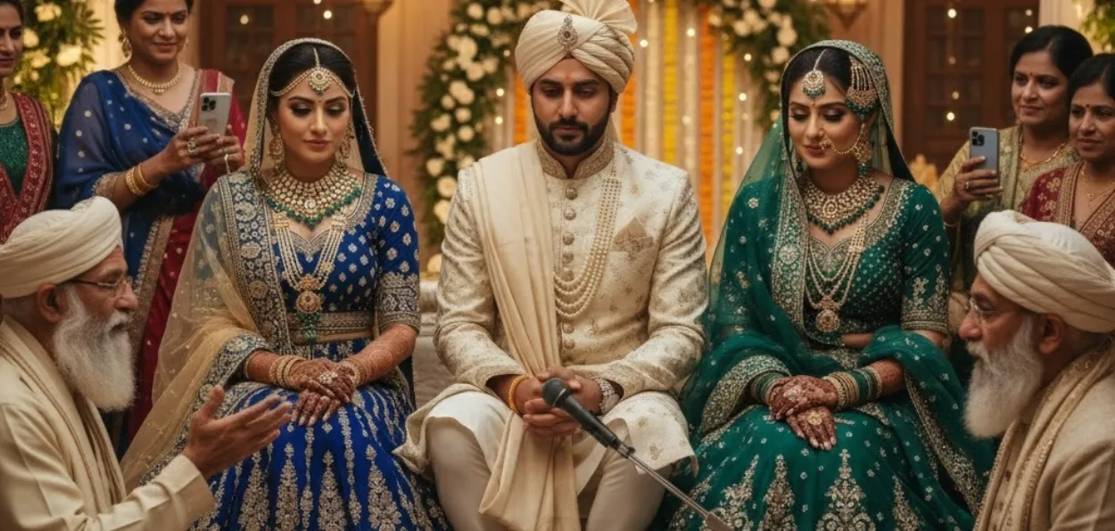 AI-generated image of an Indian Muslim marrying a second time