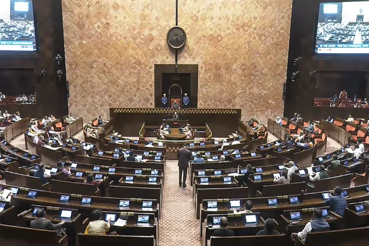 Members in the Rajya Sabha during the Winter session of Parliament, in New Delhi