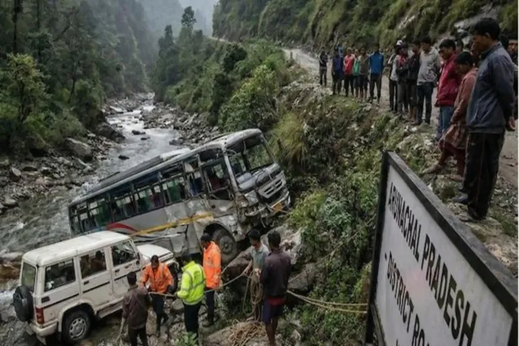 At least 14 people from Assam's Tinsukia district have been killed and seven others are missing as the truck they were travelling in fell into a gorge in Arunachal Pradesh