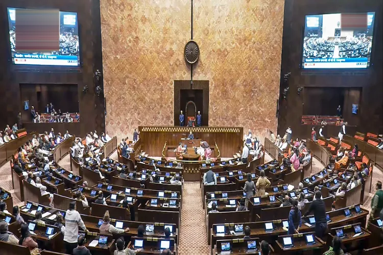 Proceedings underway in the Rajya Sabha during the Winter session of Parliament