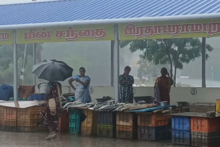 Visuals of rain from Nagapattinam district
