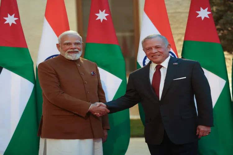 Prime Minister Narendra Modi with King Abdullah II Ibn Al Hussein