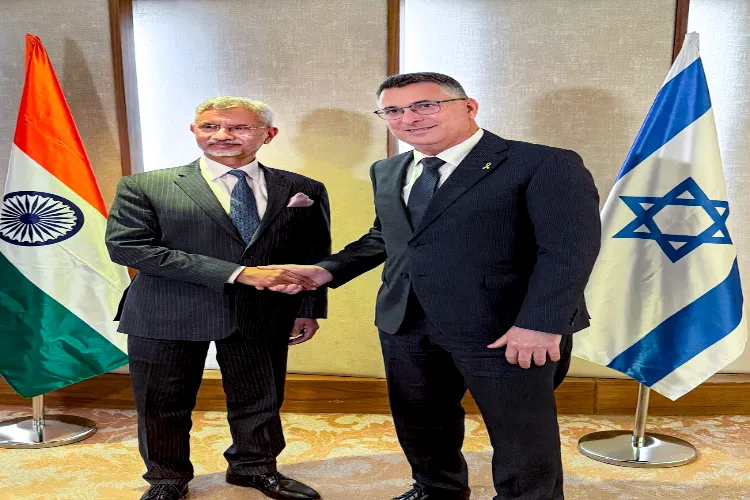 External Affairs Minister S Jaishankar with President of Israel Isaac Herzog during a meeting, in Jerusalem, Israel