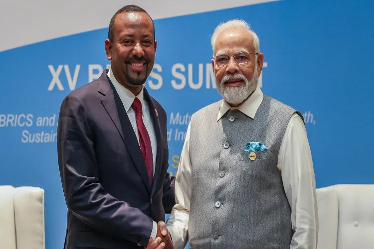 Prime Minister Narendra Modi with Ethiopian Prime Minister Abiy Ahmed Ali 
