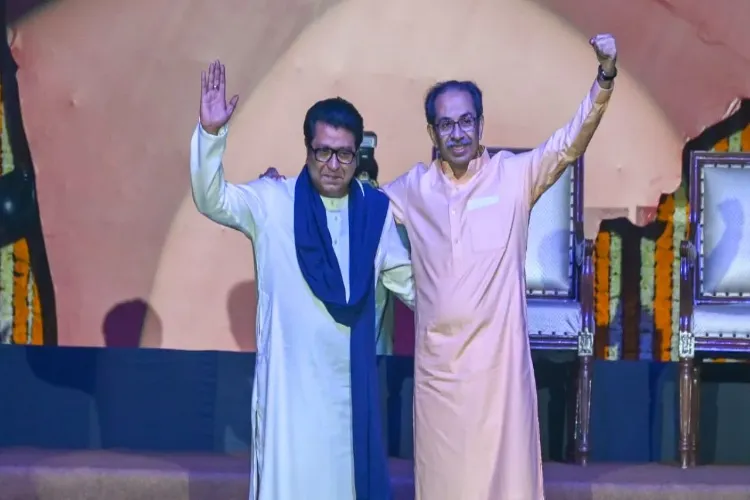 Uddhav Thackeray with Raj Thackeray 