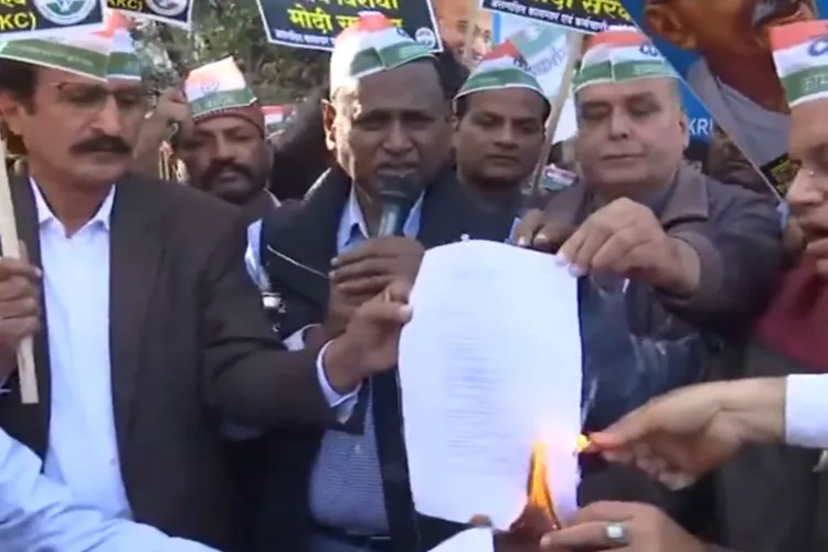 Congress leader burns copies of VB-G Ram Bill