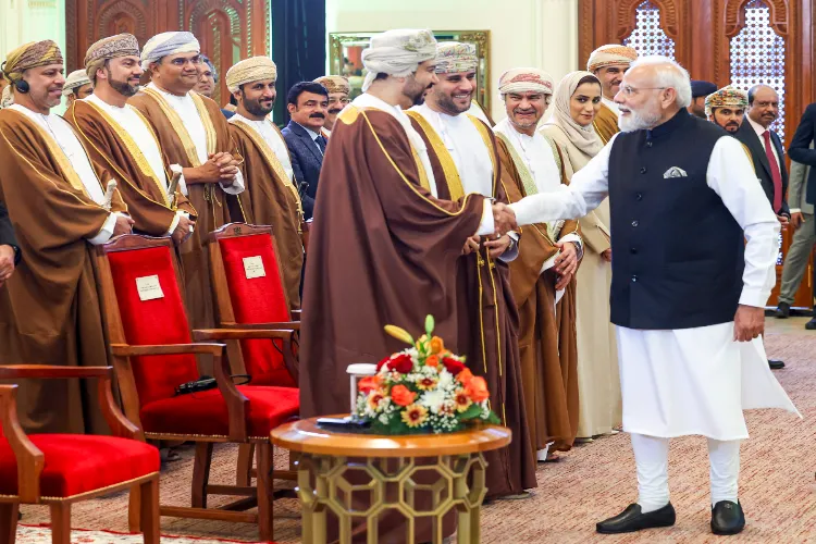 Prime Minister Narendra Modi during the India-Oman Business Forum, in Muscat, Oman