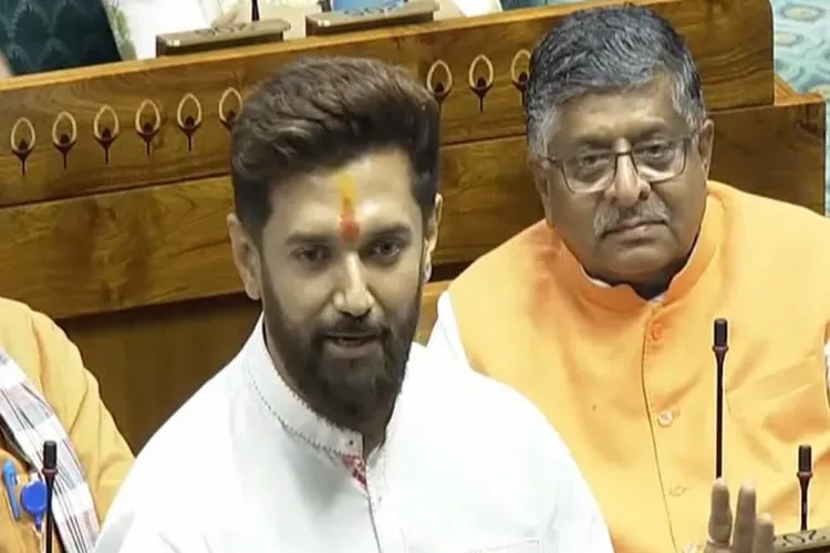 Union Minister Chirag Paswan in Loksabha