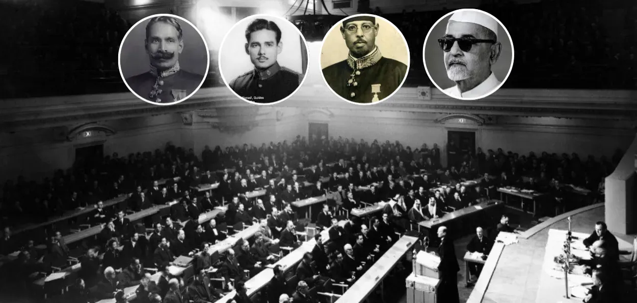 Muslim leaders who took on Pakistan on Kashmir (Inset) and United Nations Security Council in session