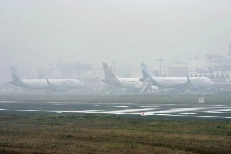 Dense fog continued to disrupt operations at the Delhi airport