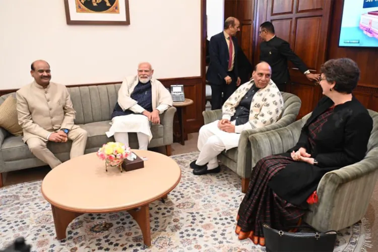 Lok Sabha Speaker OM Birla with party leaders