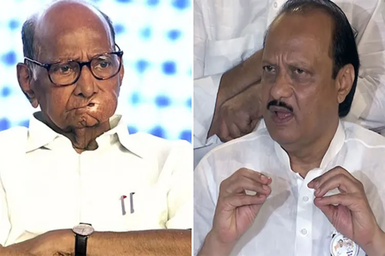 Sharad Pawar with Ajit Pawar