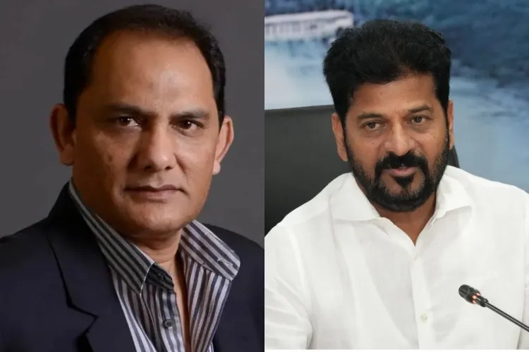 Telangana Chief Minister Revanth Reddy and former cricketer-turned-Minister Mohammad Azharuddin 