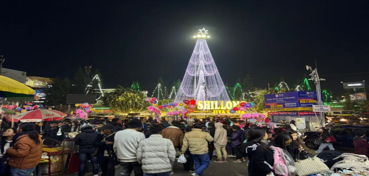 Christmas decoration in Shillong, Mizoram