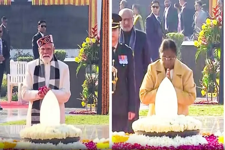 Leaders paid floral tributes to former Prime Minister Atal Bihari Vajpayee