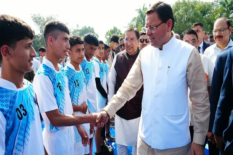 Chief Minister Pushkar Singh Dhami attended the closing ceremony of the MP Sports Festival-2025