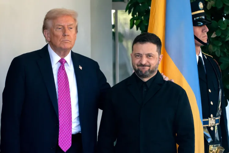 Ukraine's President Volodymyr Zelenskyy with US President Donald Trump