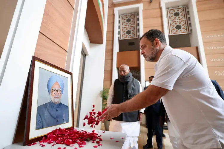 Congress leader Rahul Gandhi at Indira Bhawan, New Delhi