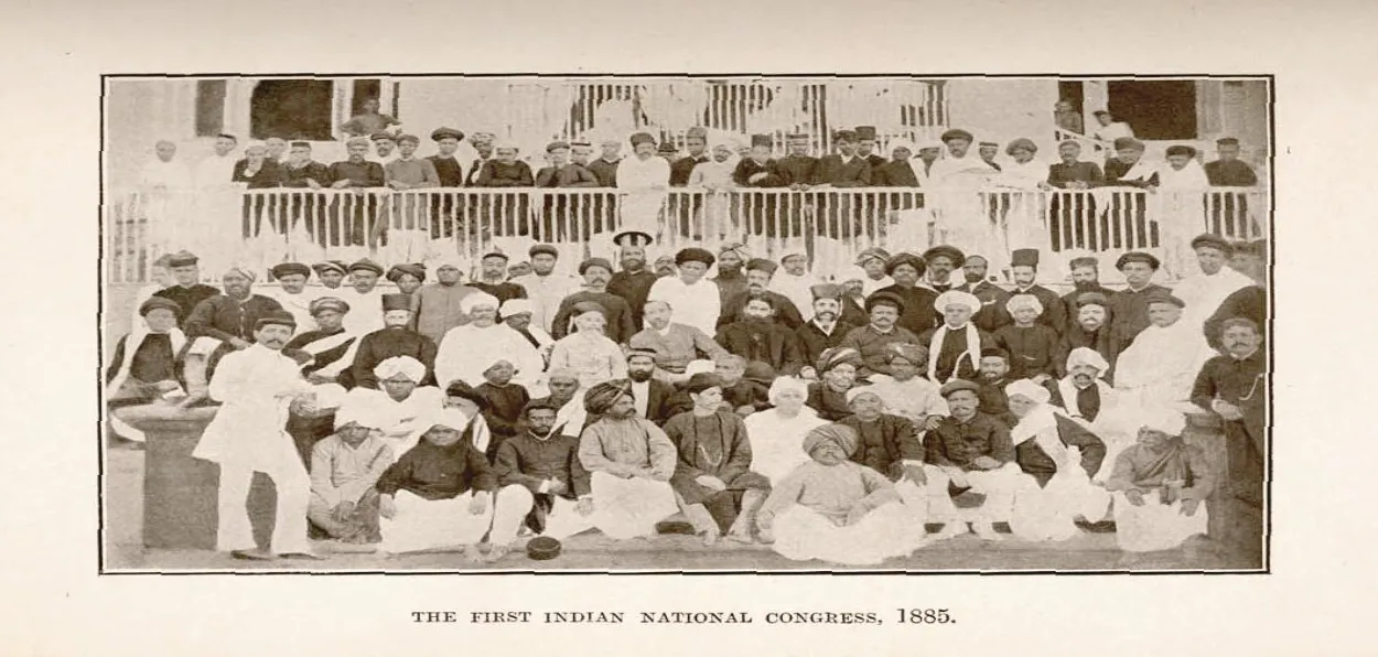 Picture of the First Indian National Congress meeting
