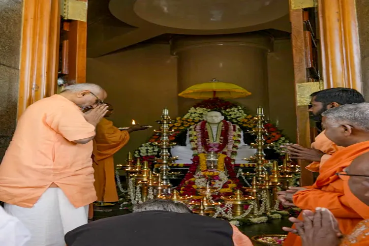 Vice President CP Radhakrishnan during the inauguration of the 93rd Sivagiri Pilgrimage at Sivagiri Mutt, in Varkala, Kerala