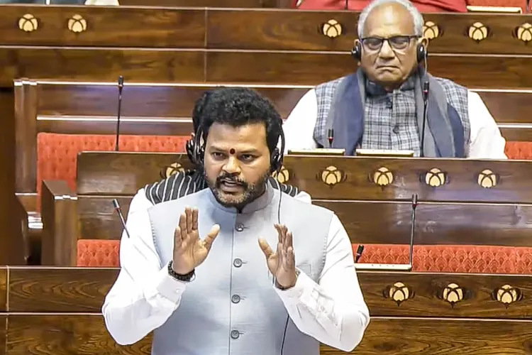 Union Minister for Civil Aviation K Rammohan Naidu speaks in the Rajya Sabha regarding the IndiGo flight crisis, during the Winter session of Parliament, in New Delhi