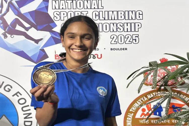 Fourteen-year-old climbing prodigy Amieyra Khoslla 