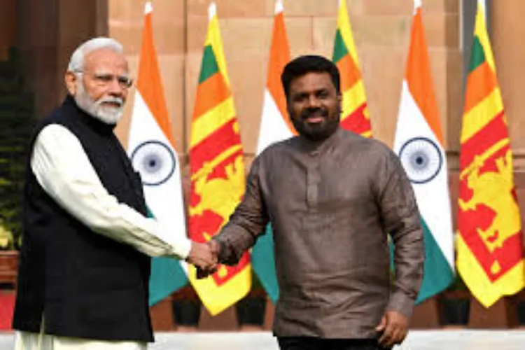 Prime Minister Narendra Modi with Sri Lanka's President Anura Kumara