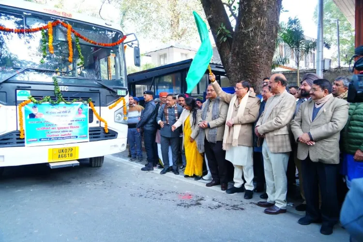 Uttarakhand Chief Minister Pushkar Singh Dhami inducted 100 new buses into the fleet of the Uttarakhand Transport Corporation (UTC)