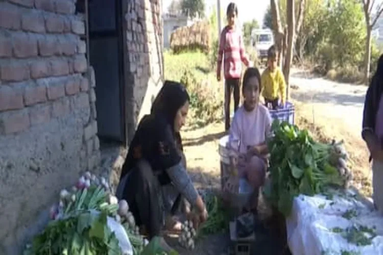 Women farmers with their organic produce in Rajouri