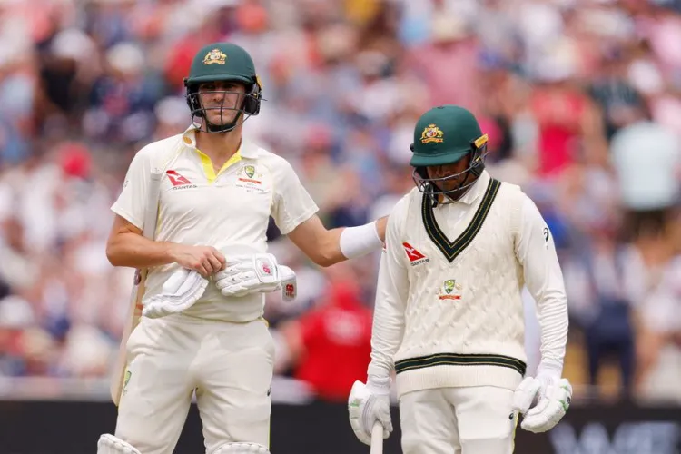 Australia Test captain Pat Cummins with veteran opener Usman Khawaja