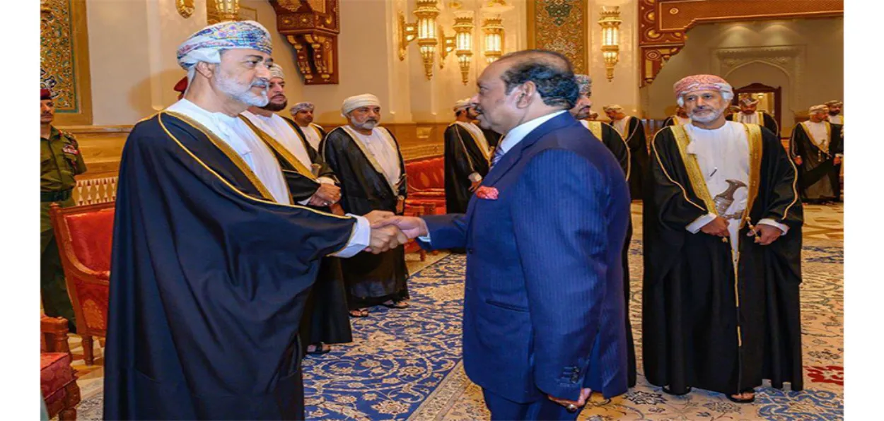 Yusuf Ali M.A, chairman of Lulu Group meeting Sultan Haitham bin Tariq Al in Muscat