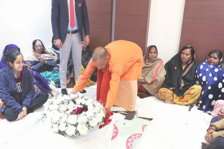 Uttar Pradesh Chief Minister Yogi Adityanath paid tributes to the mortal remains of BJP MLA Shyam Bihari Lal at his residence in Bareilly