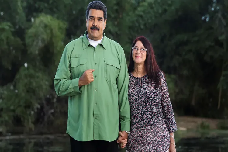 President of Venezuela Nicolas Maduro and his wife 