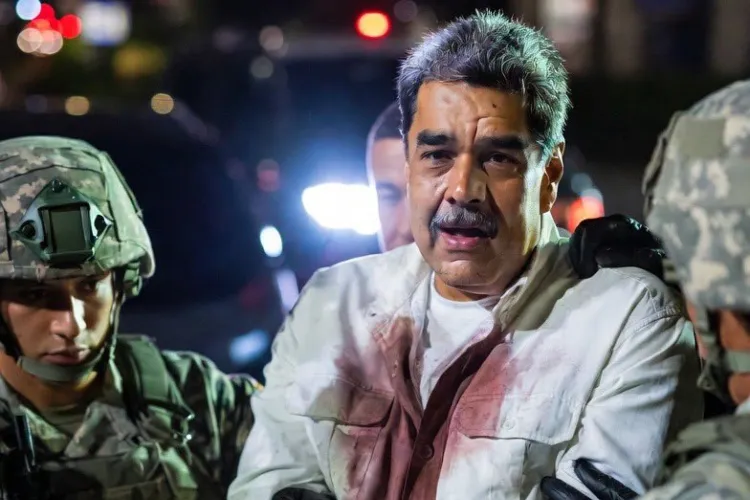  Venezuelan leader Nicolás Maduro in custody of the US soldiers