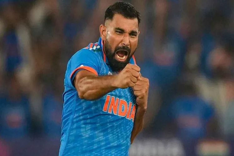 Indian fast bowler Mohammed Shami 