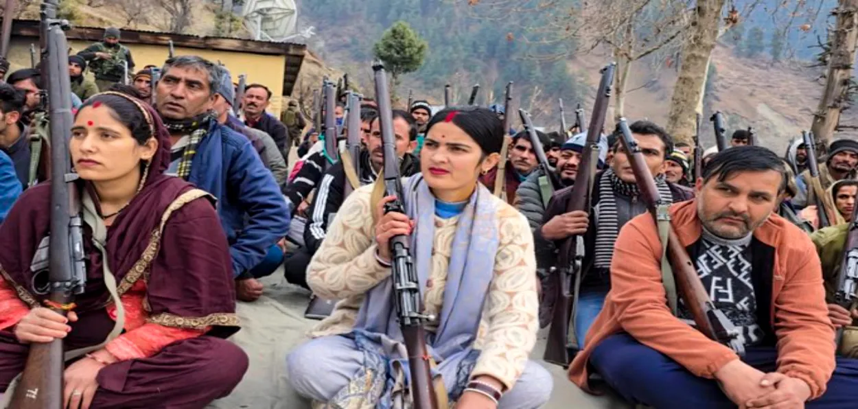 Women volunteers in the camps for training to fight terrorists in Bhalesa village of Doda, J&K