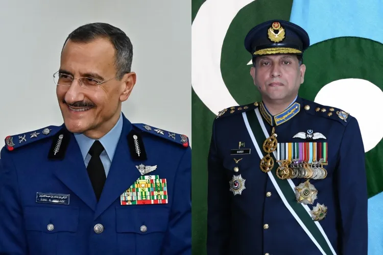 Pakistan’s Air Chief, Air Chief Marshal Zaheer Ahmed Baber Sidhu and Commander of the Royal Saudi Air Force, Lt Gen Turki bin Bander bin Abdulaziz