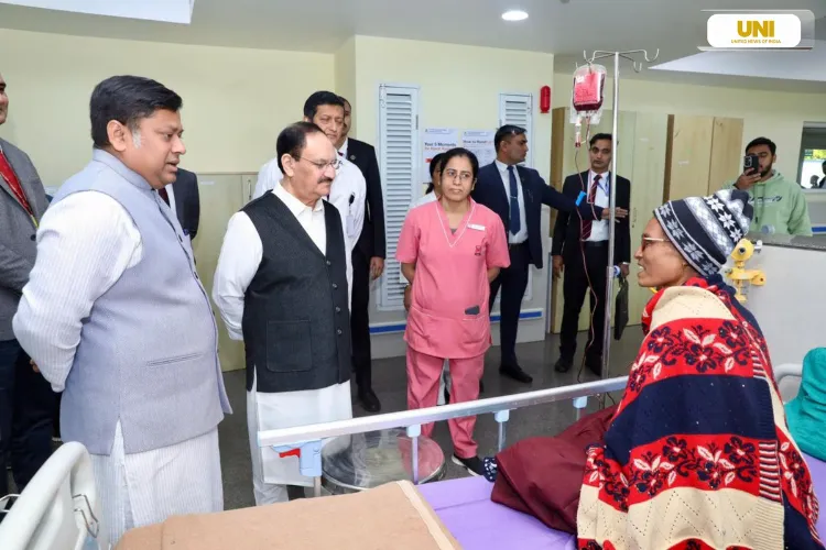 Union Health and Family Welfare Minister J P Nadda visited the new campus of the Chittaranjan National Cancer Institute (CNCI) at Newtown, Kolkata