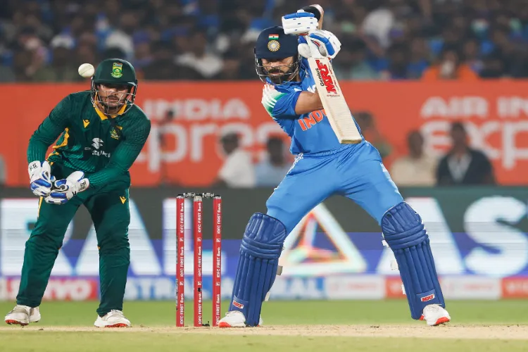 Virat Kohli in action