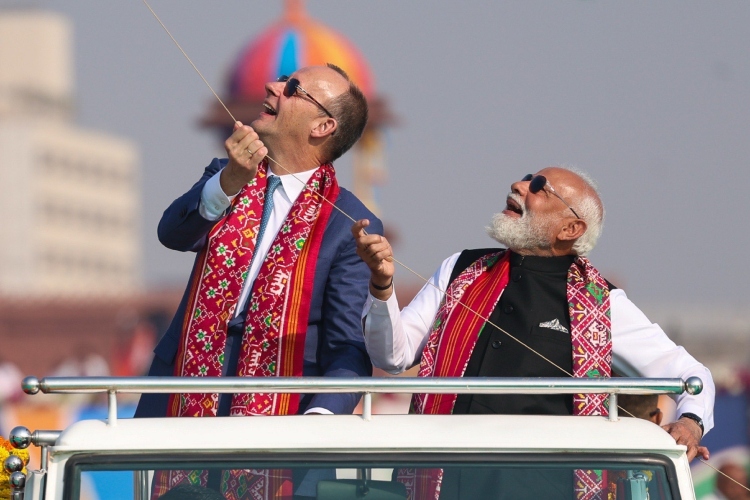 PM Modi, German Chancellor Merz fly kites at International Kite Festival
