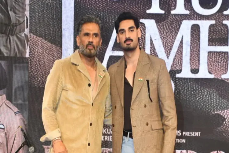 Suniel Shetty with his son Ahan Shetty