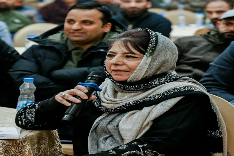 People’s Democratic Party (PDP) president Mehbooba Mufti 