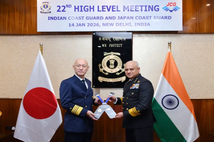 DG of the Indian Coast Guard, Paramesh Sivamani and Admiral Yoshio Saguchi